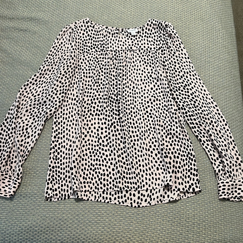 Blush dotted blouse
